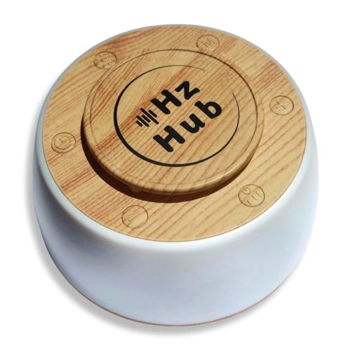 Solfeggio Hertz Frequency & White Noise Portable Sound Machine. Meditation/Sleeping/Yoga/Study/Baby/Adult/Office/Relaxing. 15 Calming Sounds. 3 Timers. 3 Lights. (Light Grain, Standard)