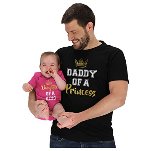 Tstars Daddy and Baby Girl Matching Outfits - Royal Father & Daughter Gift - Fathers Day Shirt Infant Bodysuit Set