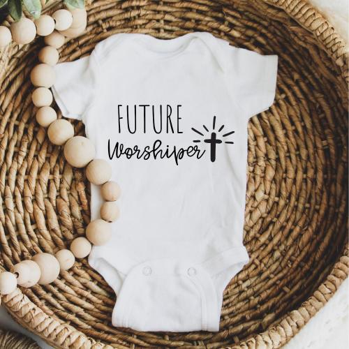 Future Worshiper Baby Onesie – Christian Infant Bodysuit