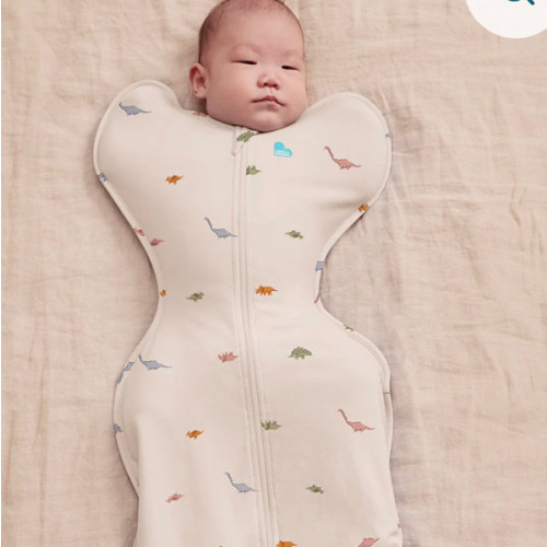 Swaddle Up™ 1.0 TOG Cotton Cream Dino Snore