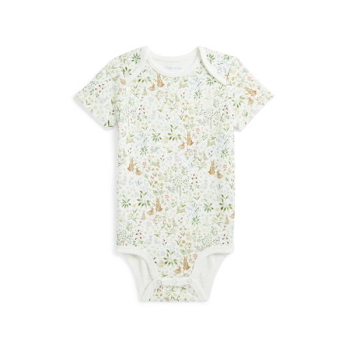 RL Baby x Riley Sheehey Cotton Bodysuit in Bunny Meadow | Over The Moon