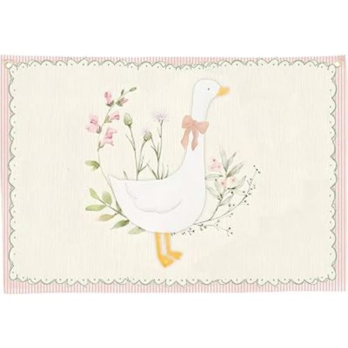 Silly Goose Nursery Rectangular Canvas Banner-Boho Flag Wall Sign Decor for Girls Toddler Kids, Baby Room Bedroom Playroom Reading Room Decor-Baby Shower Birthday Christmas Gift
