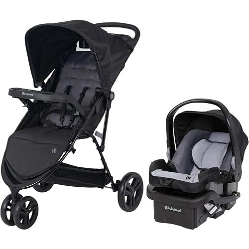 Baby Trend Venture 3-Wheel Stroller Travel System, Dash Black