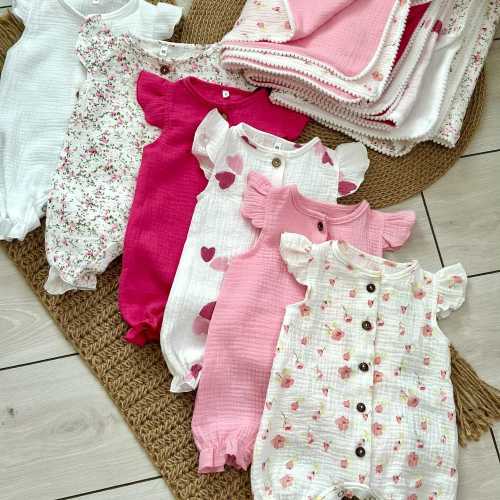 Muslin Baby Girl Romper – Soft & Breathable Summer Outfit