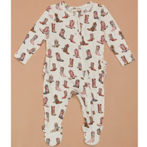 Future Cowgirl Ruffle Footie