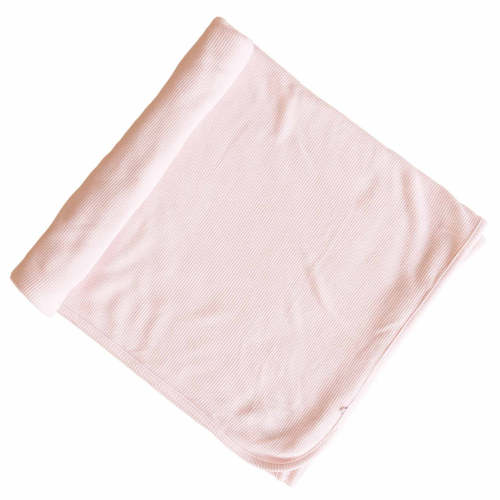 Pearl Pink Bamboo Waffle Oversized Swaddle Blanket