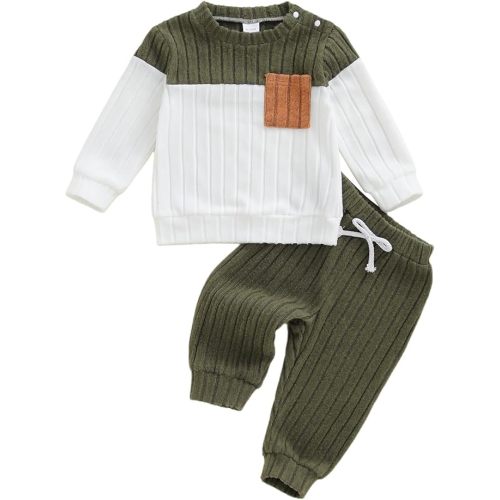 CIYCUIT Toddler Baby Boy Clothes Long Sleeve Sweatshirt Pants Set Fall Winter Outfits