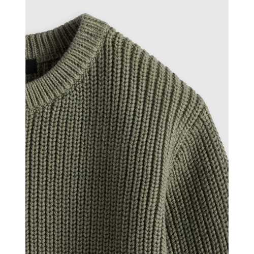 100% Organic Cotton Fisherman Tunic Sweater  in Agave