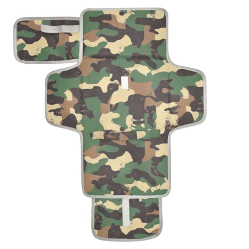 foixnub Camouflage Camo Military Army Baby Portable Changing Pads Newborn Diaper Changing Mat Reusable Diaper Changing Station for Baby Toddlers Girls Boys Shower Gifts