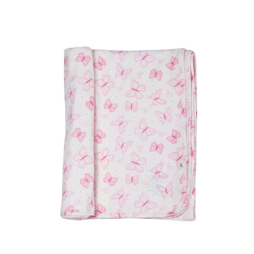 Oversized Swaddle Blanket in Blooming Butterflies | Caden Lane