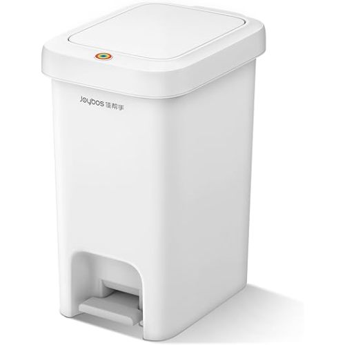 MOPALL Trash Can with Lid, Garbage Can with Press Top & Foot Pedal, Kitchen Step Trash Can, Slim Trash Bin Plastic Garbage Bin Waste Basket for Bathroom|Kitchen|Bedroom|Living Room|Office, 4.4 Gallon