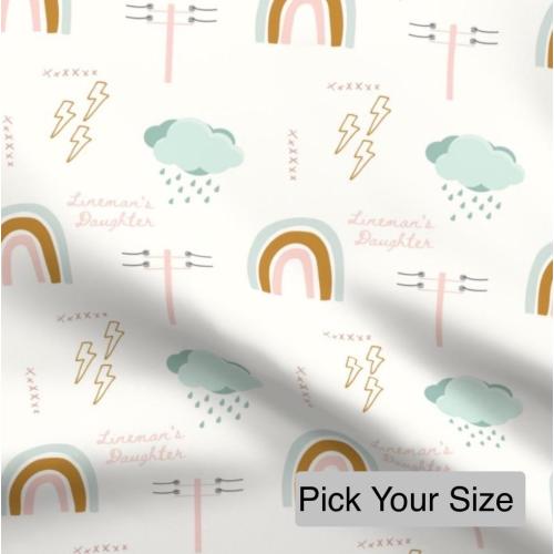 Pick Your Size Girl Lineman Minky Blanket, Faux Furr Blanket, Lineman, First Responder, Lightning Bolt, Electrition, Electrical Engineer