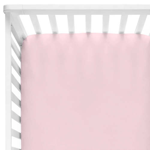 Solid Fancy Pink Bamboo Crib Sheet | Caden Lane