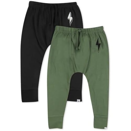 HonestBaby Multipack Honest Pants Joggers Pull on 100% Organic Cotton for Infant Baby and Toddler, Boys, Girls, Unisex