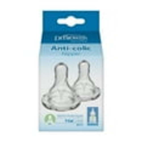 Dr. Brown's Natural Flow Y-Cut Narrow Baby Bottle Nipple, For Thicker Liquids, 100% Silicone, 2 Pack