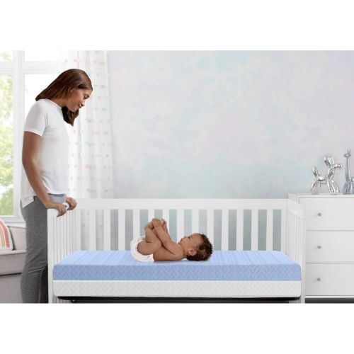 Delta Children Breathe Mattress - Breathable Baby Crib and Toddler Mattress with Cloud Core