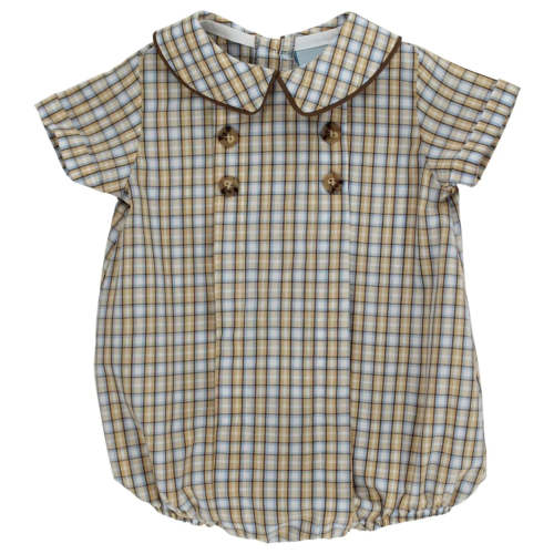 Pecan Plaid Dressy Bubble – The Robin's Nest