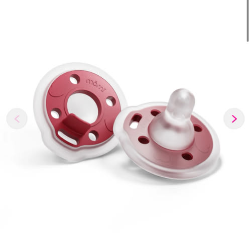 babypace breast-like pacifier 2-set - cranberry | mōmi