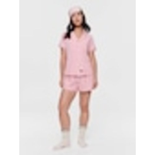 Pink Bamboo Jersey Shortie Pj Set Pink - Peter Alexander Online