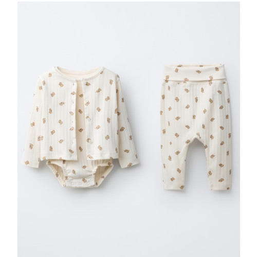 DOG PRINT JACKET, BODYSUIT, AND LEGGINGS SET - Ecru | ZARA United States
