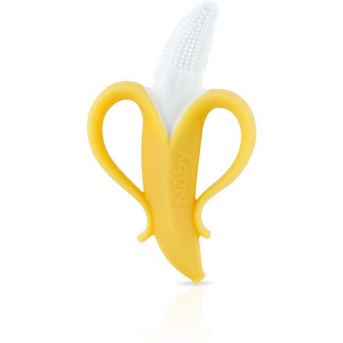 Nuby Nananubs Banana Massaging Toothbrush, Yellow - 1 Count (Pack of 1)