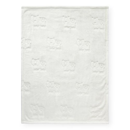 Koala Baby White Embossed Bear Plush Blanket