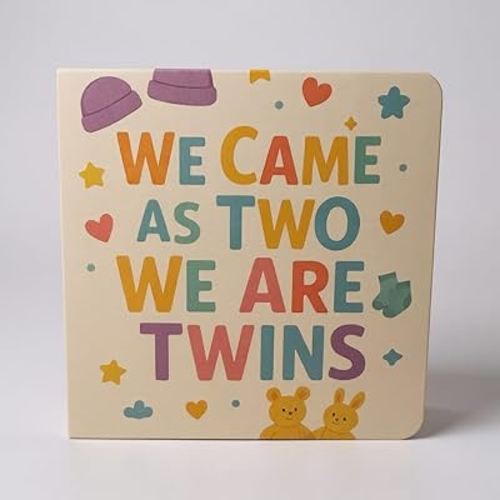 We Came As Two We Are Twins, Baby Board Book, Hardcover Picture Book for Twins