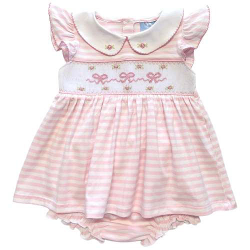 The Smocked Layette Set - Baby Pink Bows & Rosettes – Sutherby Lane