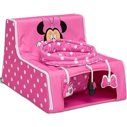 Disney Minnie Mouse Sit N Play Portable Activity Seat for Babies by Delta Children – Floor Seat for Infants