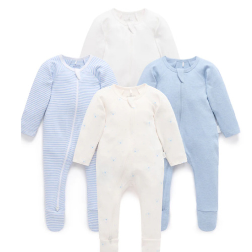 Little Bear 4 Pack Zip Growsuit