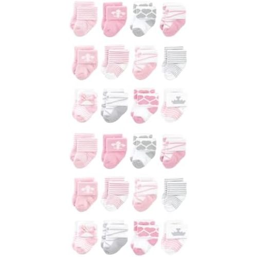 Hudson Baby Unisex Baby Cotton Rich Baby Terry Socks 24-Pack