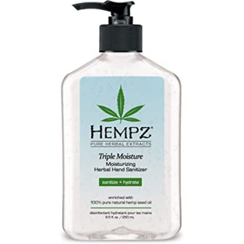 Hempz Fresh Citrus Triple Moisturizing Hand Sanitizer (8.5 Fl Oz) | Large Hand Sanitizer in a Pump Style Bottle & Freshly Scented