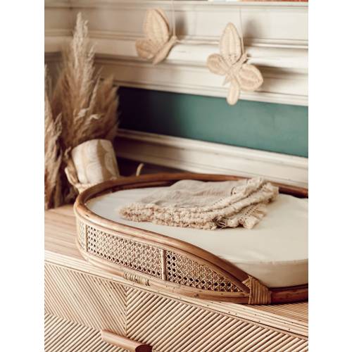 Rattan changing basket
