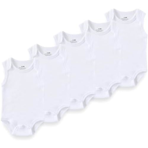 Baby Sleeveless Bodysuit 5-Pack Cotton Infant Boy Girl Romper Unisex Baby Clothes 0-12 momths