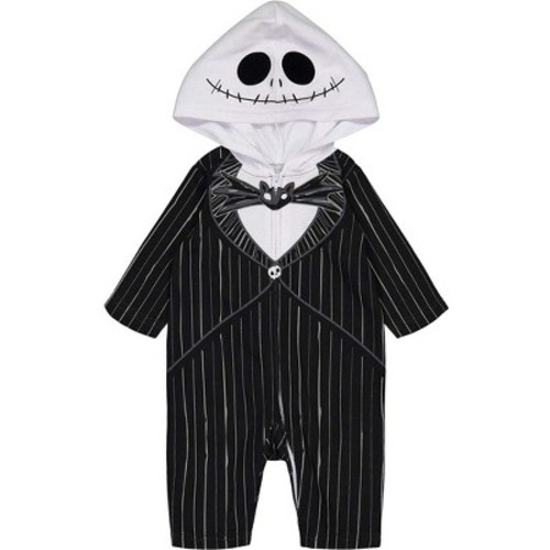 Disney Nightmare Before Christmas Jack Skellington Newborn Baby Boys Zip Up Costume Coverall 0-6 Months