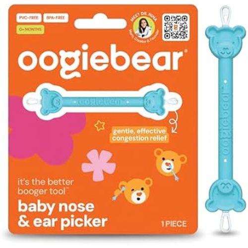 oogiebear Baby Nose & Ear Picker, Safe Booger Remover Tool, 1 Piece, Blue
