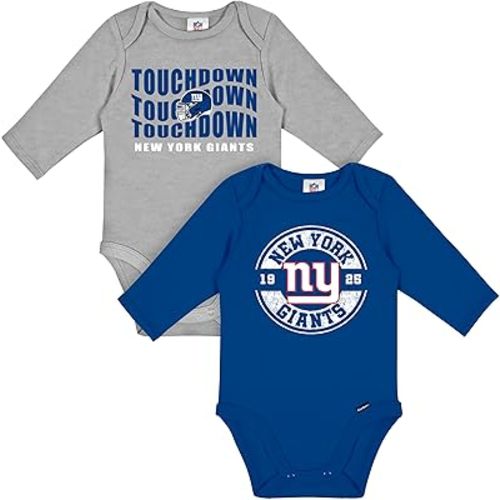 Gerber NFL Baby 2-Pack Long Sleeve Onesie Bodysuit