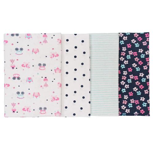 4-Pack Girls Princess Flannel Burpcloths
– Gerber Childrenswear