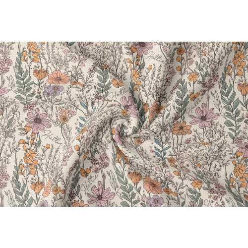 Personalized Baby Girl Vintage Wildflower Blanket Swaddle