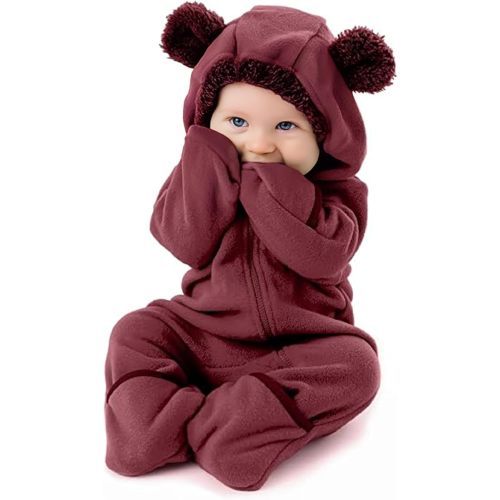 Cuddle Club Fleece Baby Bunting Bodysuit Hoodie, Newborn - 5T