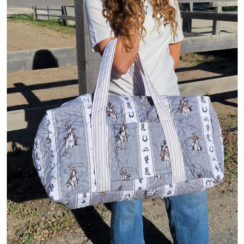 western quilted weekender duffle bag