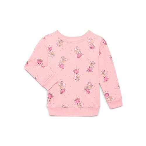 Garanimals Toddler Girl Printed Fleece Sweatshirt with Long Sleeves, Sizes 2T-5T