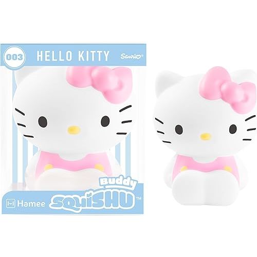 Hamee SquiSHU Buddy Hello Kitty and Friends Hello Kitty, Cute Birthday Gift, Official Merchandise, Toys for Kids & Adult, Model Squishy for Collectors