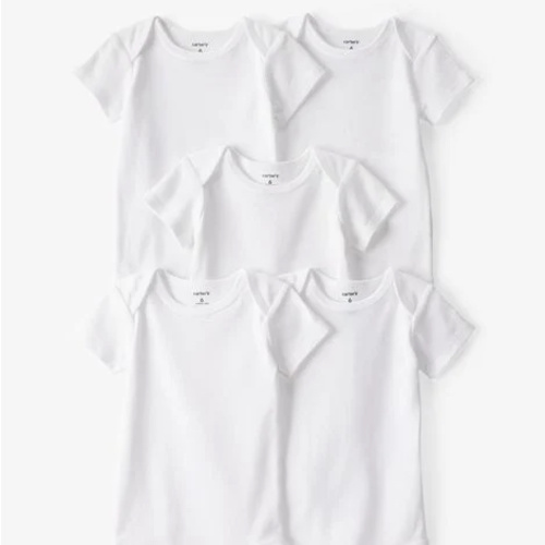 Baby 5-Pack Short-Sleeve Bodysuits - White | Carter's