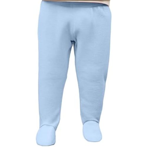 Baby Footed Pants Newborn Infant Boys Girls Comfy Elastic Waist Casual Leggings Roomy Fit Pull On Pants 0-24 Months
