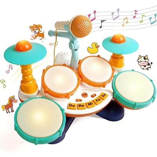 Baby Toys 1 Year Old - Kids Drum Set for Kids Toddler Baby Boys Girl Toys Gifts 1 Year Old Birthday Gift 12-18 Months Musical Toys for Toddlers 1-3