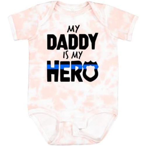 inktastic My Daddy Is My Hero Police Officer Family Baby Bodysuit