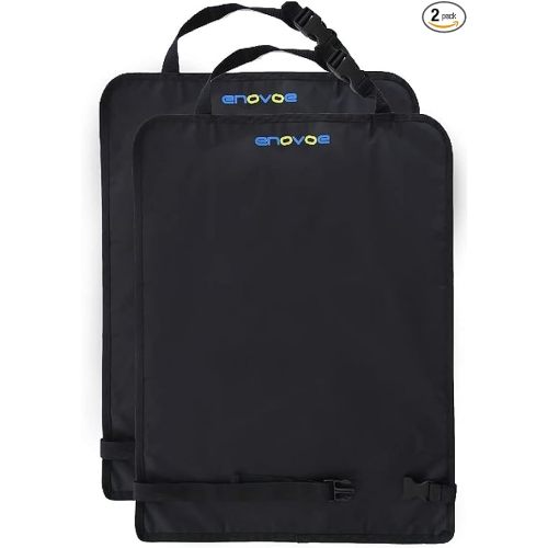 Enovoe Kick Mats Back Seat Protector for Kids - 2 Pack - Premium Quality Car Seat Back Cover Offers Waterproof Protection of Your Upholstery from Mud and Scratches - Backseats Kick Protector for Child