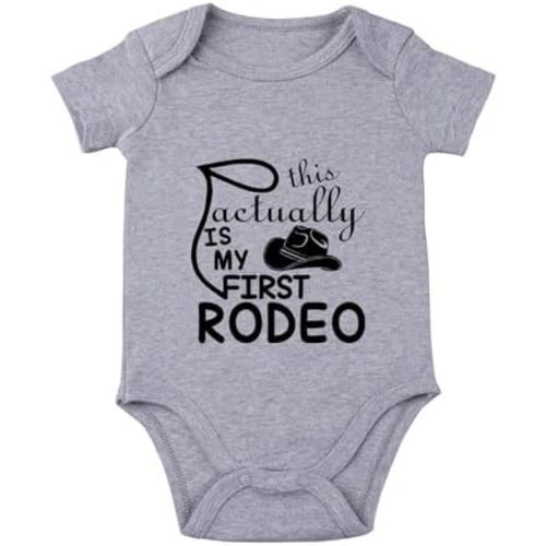 This Is Actually My First Rodeo Bodysuit Western Baby Boy Clothes Cowboy Baby Newborn