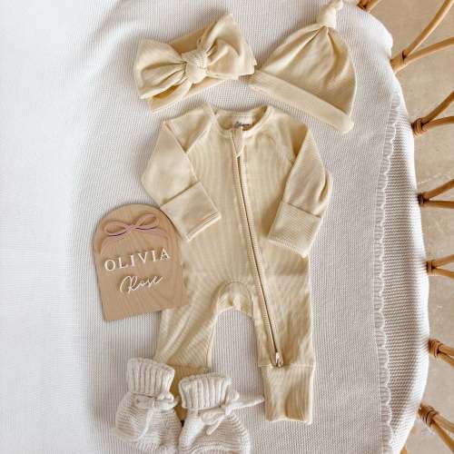 Cotton Growsuit - Butter Yellow